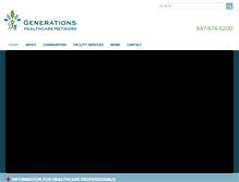 Tablet Screenshot of generationshealthcarenetwork.com